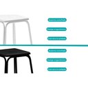 Ver imagem 7 de Kit 2 Banquetas Sala Jantar 1748 4 Un Branco/courano Branco - Carraro