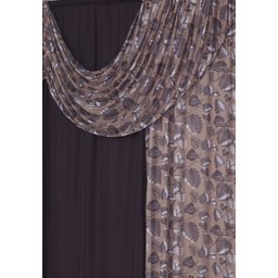 Cortina Paris 4,00 x 2,80 Sala Quarto Porta Balcão Bando Estampado Malha Gel Varão Simples:5 Folhas  - 3