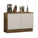 Ver imagem 1 de Balcão de Pia Armário de Cozinha 120 cm 2 Portas (Com Tampo) Rustic/Branco Glamy Madesa