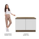 Ver imagem 7 de Balcão de Pia Armário de Cozinha 120 cm 2 Portas (Com Tampo) Rustic/Branco Glamy Madesa