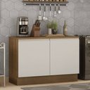 Ver imagem 3 de Balcão de Pia Armário de Cozinha 120 cm 2 Portas (Com Tampo) Rustic/Branco Glamy Madesa