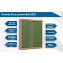 Ver imagem 4 de Guarda Roupa Casal 2 Portas de Correr e 2 Gavetas Briz B353 Jequitiba/verde - Henn