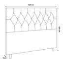 Ver imagem 4 de Cabeceira Cama Box Casal Queen Size Madrid 160cm Suede Cinza