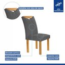 Ver imagem 6 de Conjunto Mesa Stella Ripada 170cm com 6 Cadeiras Stella Tampo Smart Plus com Vidro