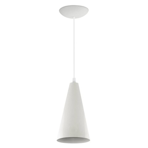 Pendente Cone Lowcost Aluminio Decoracao Branco