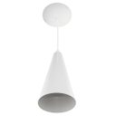 Ver imagem 2 de Pendente Cone Lowcost Aluminio Decoracao Branco