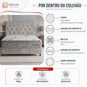 Ver imagem 3 de Cama Box Casal Colchão Sensacíon Molas Ensacadas Portobel 138x188x68cm