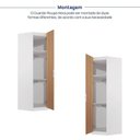 Ver imagem 4 de Guarda Roupa Planejado de Canto Obliquo 1 Porta Hera CabeCasa MadeiraOriginals Branco Algodão/Louro