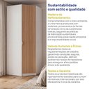 Ver imagem 6 de Guarda Roupa Modulado de Canto Obliquo 1 Porta Hera CabeCasa MadeiraOriginals Branco Algodão/Louro