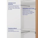 Ver imagem 5 de Guarda Roupa Planejado de Canto Obliquo 1 Porta Hera CabeCasa MadeiraOriginals Branco Algodão/Louro