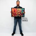 Ver imagem 2 de Quadro Decorativo Floral Luxo Pétalas Multicoloridas em Moldura Caixa Tacolado Moldura Caixa Alta 4,