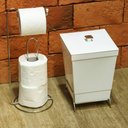 Ver imagem 4 de Lixeira para Banheiro de Plástico com Suporte Apoio - Stolf Branco