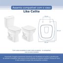 Ver imagem 3 de Assento Sanitário Tampa de Vaso Branco Resina Poliester Like para Bacia Celite
