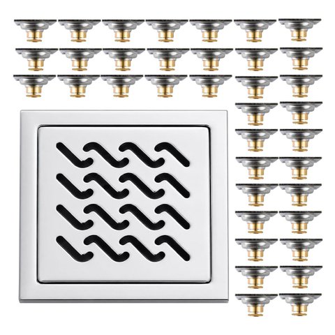 Ralo Inox 10x10 Anti Odor Kit 37 Uni Anti Inseto Casa Lavabo Varanda Lavanderia Banheiro Quintal Hig