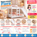 Ver imagem 4 de Beliche Infantil com Escorregador Bicama Divertida 1,50 m Mini Cama Branca