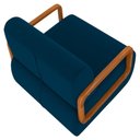 Ver imagem 7 de Poltrona Decorativa Orgânica para Sala Kit 2 Belarus K04 Veludo Azul - Mpozenato