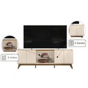 Ver imagem 2 de Rack para Tv com 4 Portas e Pés de Madeira Inclinados