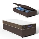 Ver imagem 1 de Cama Box Baú com Colchão Gazin de Molas Ensacadas One Face Air Light Solteiro 88cm