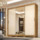 Ver imagem 1 de Guarda Roupa Casal Ambiente Dalila 32415pe Cinamon Touch Off White Flex com Pés - Demóbile