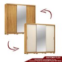 Ver imagem 6 de Guarda Roupa Casal Ambiente Dalila 32415pe Cinamon Touch Off White Flex com Pés - Demóbile