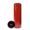 Ver imagem 1 de Garrafa Térmica Aço Inox com Termômetro Digital Led 500ml Vermelho