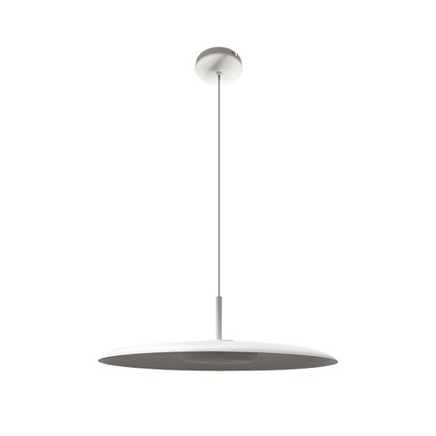Lustre Pendente Dot Slim Redondo 55cm LED 3000k 19W Bivolt Branco