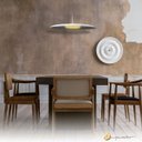 Ver imagem 2 de Lustre Pendente Dot Slim Redondo 55cm LED 3000k 19W Bivolt Branco
