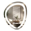 Ver imagem 1 de Espelho Orgânico Decorativo Iluminado Touch Luxo 70x58cm - Led 3000k - Quente
