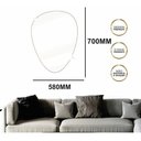 Ver imagem 3 de Espelho Orgânico Decorativo Iluminado Touch Luxo 70x58cm - Led 3000k - Quente