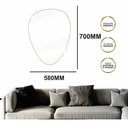 Ver imagem 3 de Espelho Orgânico Decorativo Iluminado Touch Luxo 70x58cm - Led 3000k - Quente