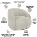 Ver imagem 4 de Poltrona Decorativa Giratória Angelina M03 Bouclê Bege Claro - Lyam Decor