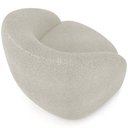 Ver imagem 7 de Poltrona Decorativa Giratória Angelina M03 Bouclê Bege Claro - Lyam Decor