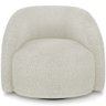 Poltrona Decorativa Giratória Angelina M03 Bouclê Bege Claro - Lyam Decor - 3
