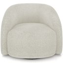 Ver imagem 3 de Poltrona Decorativa Giratória Angelina M03 Bouclê Bege Claro - Lyam Decor