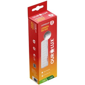 Luminária Mini Emergência Multiuso 30 Leds Lítio sem Alça 2w 6500k - 01987a - Ourolux Luminaria Mini