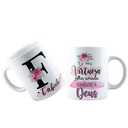 Ver imagem 1 de Canecas de Porcelana Personalizadas Alfabeto Evangelico Letra F