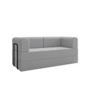 Ver imagem 2 de Sofá 2 Lugares na Caixa Modular Linho Bege:cinza
