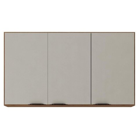 Armário Aéreo para Cozinha Firenze 3 Portas Amêndola Touch Nude Prime Tx - Demóbile