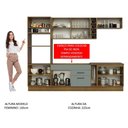 Ver imagem 2 de Cozinha Completa Agata sem Tampo e Pia Rustic/Cinza Madesa