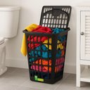 Ver imagem 2 de Cesto Organizador Grande 48L para Roupa Suja Telado Roupeiro Lavanderia Quarto Banheiro