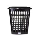 Ver imagem 3 de Cesto Organizador Grande 48L para Roupa Suja Telado Roupeiro Lavanderia Quarto Banheiro