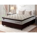 Ver imagem 1 de Conjunto Cama Box Queen c/ Molas Ensacadas New York Marrom 158x198x73
