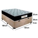 Ver imagem 3 de Cama Box Baú Casal Suede + Colchão Molas Ensacadas Sereneprime Sonnolux 138x188x69 Bege