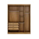 Ver imagem 3 de Guarda Roupa Modulado 4 Portas 3 Gavetas Mdf Cumaru Fendi