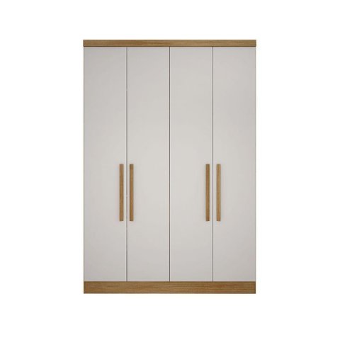 Guarda Roupa Modulado 4 Portas 3 Gavetas Mdf Cumaru Fendi