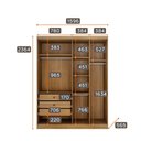 Ver imagem 2 de Guarda Roupa Modulado 4 Portas 3 Gavetas Mdf Cumaru Fendi