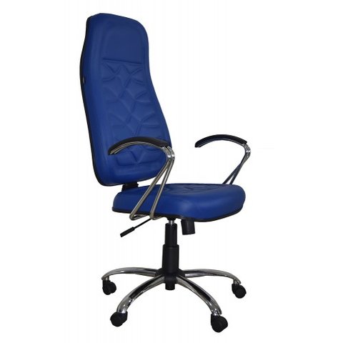 Poltrona Presidente Argos CR - Couro Sintetico Corano - Azul