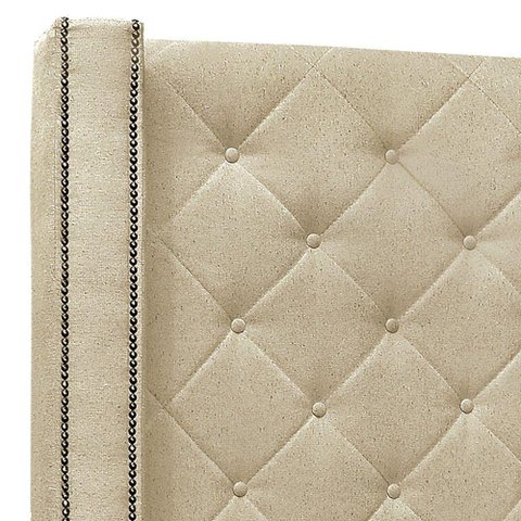 Cabeceira Casal Cama Box 140cm Louise S06 Linho Dourado - Mpozenato