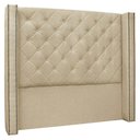 Ver imagem 5 de Cabeceira Casal Cama Box 140cm Louise S06 Linho Dourado - Mpozenato
