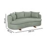 Sofa 4 Lugares Boucle M-204 2m Living Estofados Martins - 3